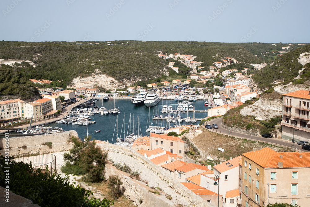 old town of Bonifacio built on cliff rocks. Corsica France old town of Bonifacio built on cliff rocks. Corsica France