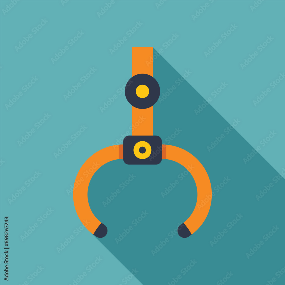 Industrial robotic arm manipulator is picking up an object Industrial robotic arm manipulator is picking up an object