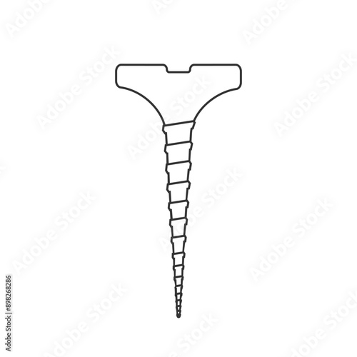 Screw icon,  flat vector illustration