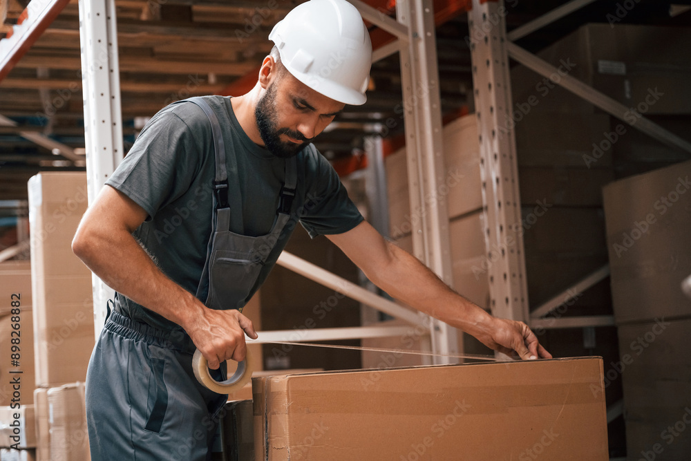 Foreman is in the storehouse, shipping distribution business Foreman is in the storehouse, shipping distribution business