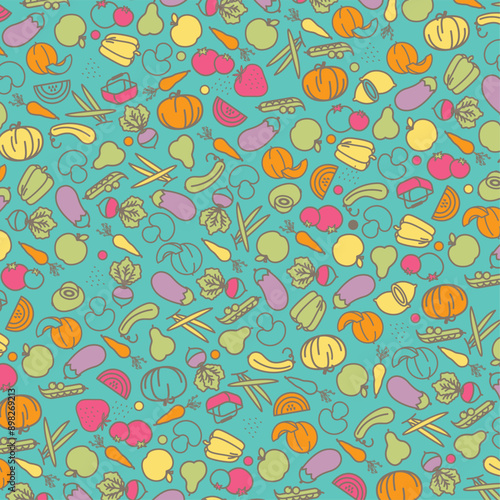 Collection de symboles de fruits et légumes de saison pour logo, identité graphique, marque, magasin, boutique, marchand, marché, primeur, producteur, maraîcher