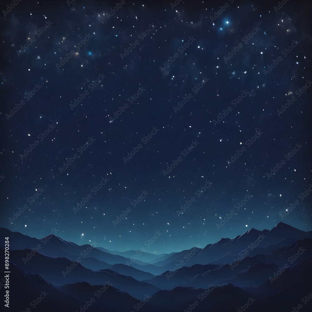 Starry night sky background with deep blue hues Starry night sky background with deep blue hues