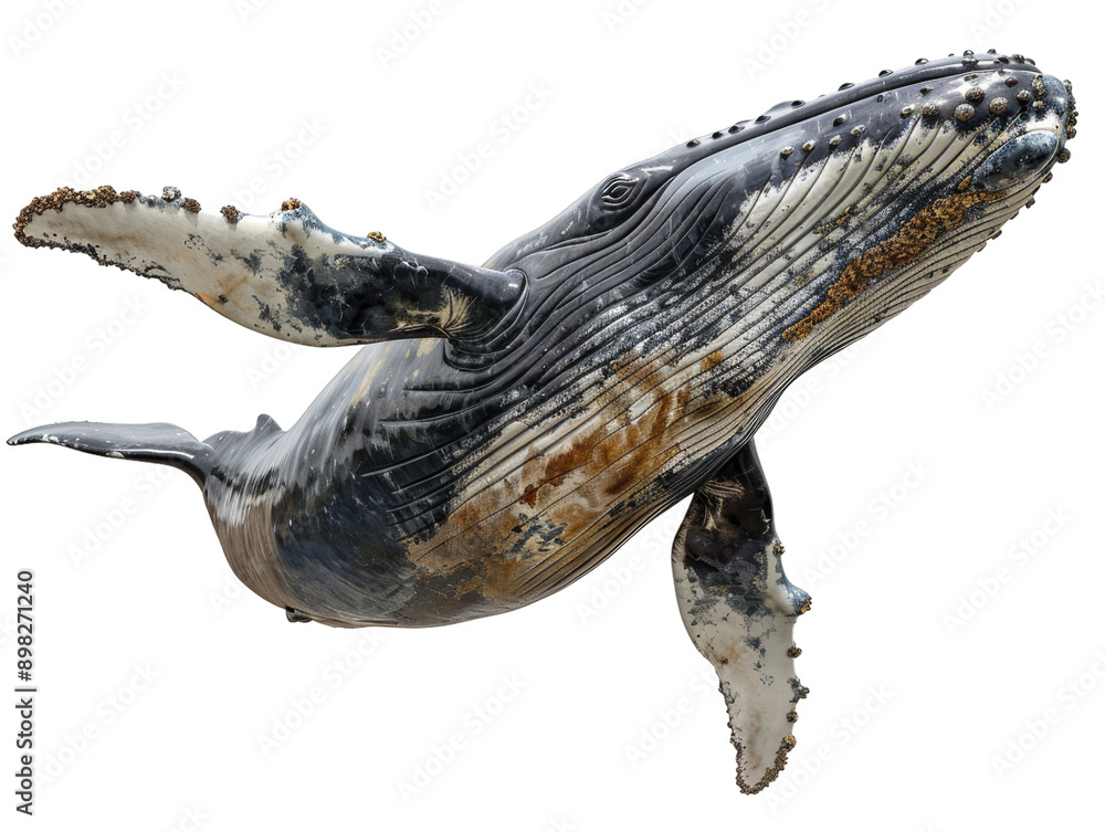 Humpback whale isolated on transparent background Humpback whale isolated on transparent background