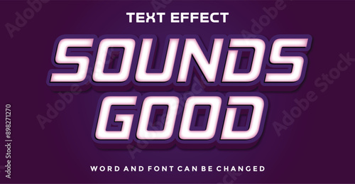 Sounds good editable text effect