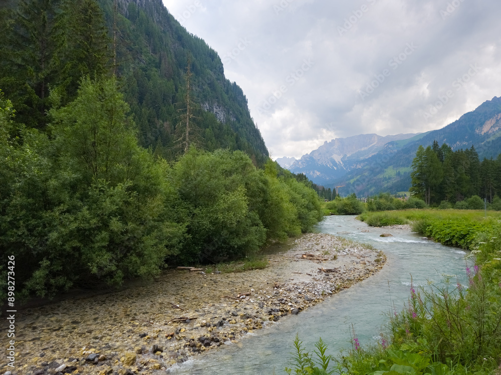 Avisio stream - Val di Fassa - Italy Avisio stream - Val di Fassa - Italy