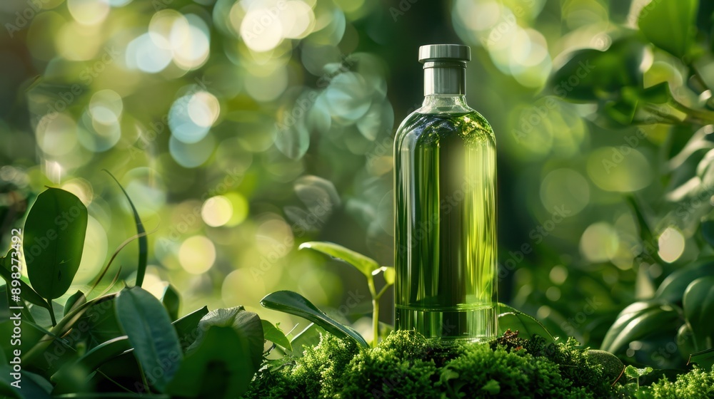 A green bottle in nature A green bottle in nature