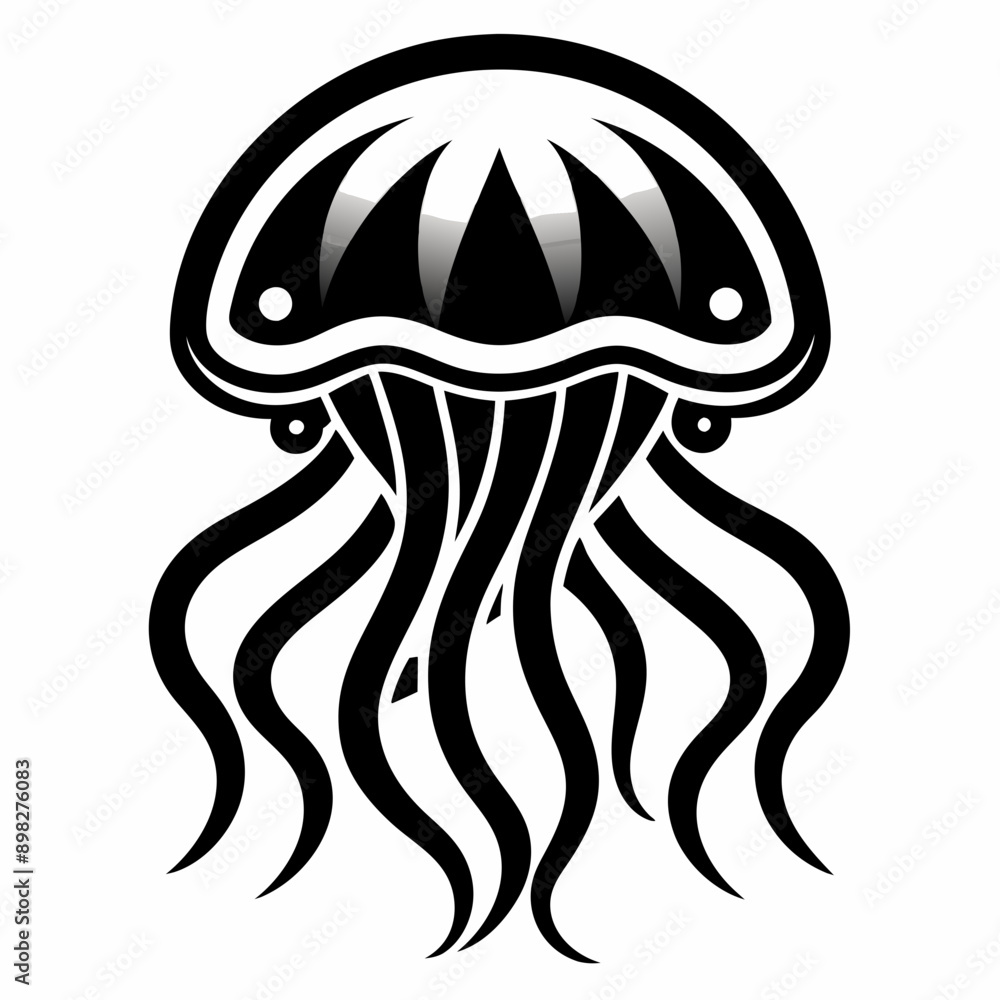 Jellyfish icon vector Jellyfish icon vector