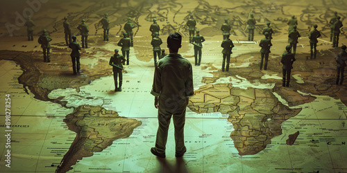 Straightforward Strategist: A general or commander stands before a large map, marking positions with miniature soldiers.