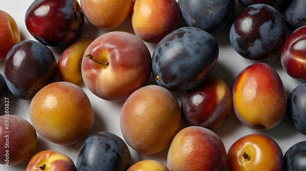beautiful delicious Stone fruits on white background beautiful delicious Stone fruits on white background