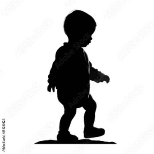 child silhouette, kids silhouette.