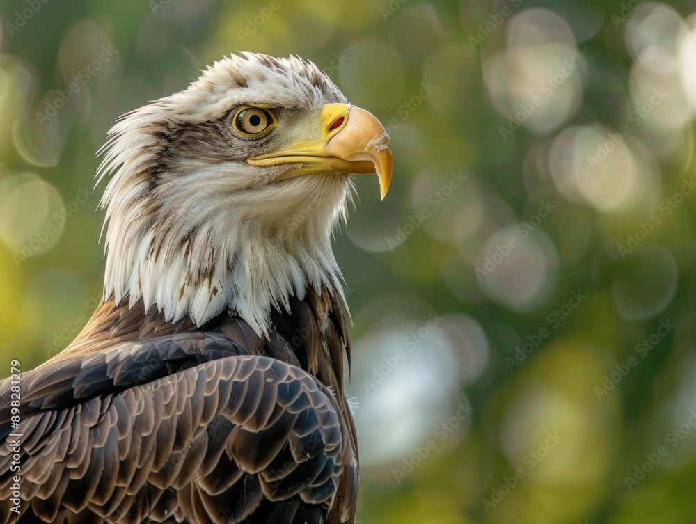 Obraz premium Close-up shot of a bird of prey's head and beak, perfect for nature or wildlife themes