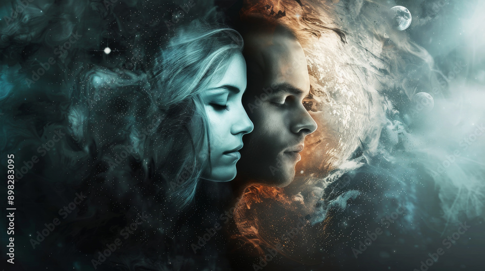 Supernatural Yin Yang Astrology with Woman and Man Supernatural Yin Yang Astrology with Woman and Man
