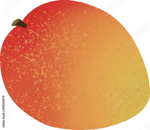 Color mango fruit illustration icon