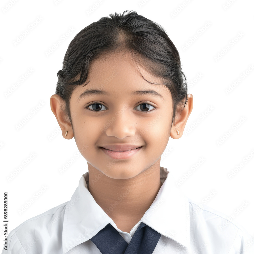 Happy Indian Student Wearing Generic School Uniform Isolated on Transparent Background Happy Indian Student Wearing Generic School Uniform Isolated on Transparent Background