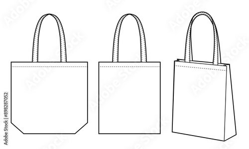 Template shopping bag flat design