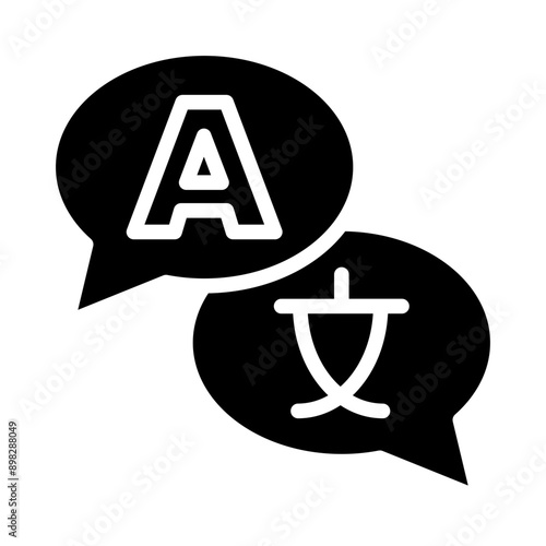 Translator Vector Glyph Icon Design