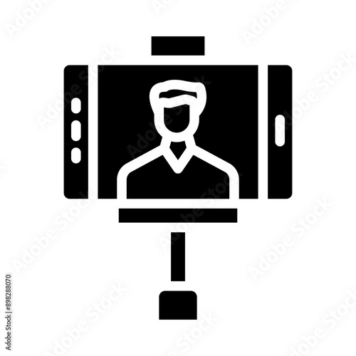 Vlogger Vector Glyph Icon Design