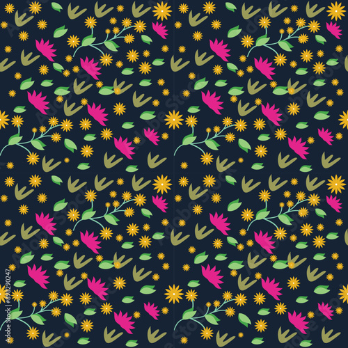 flowers pattern,fabric pattern,seamless pattern ,ethnic pattern ,ethnic design ,fashion design , 