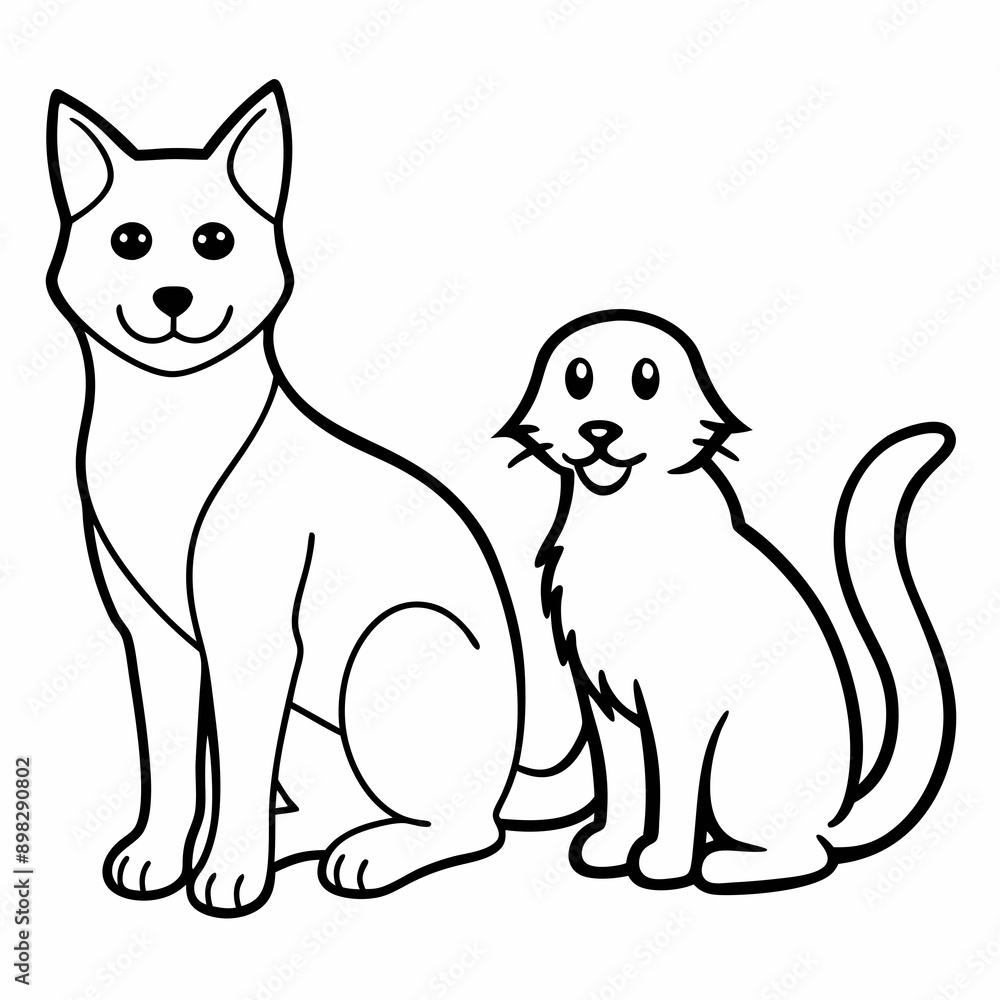dog and cat vector dog and cat vector