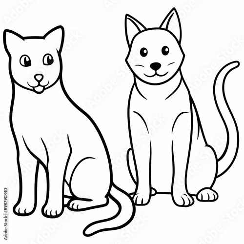 dog and cat vector