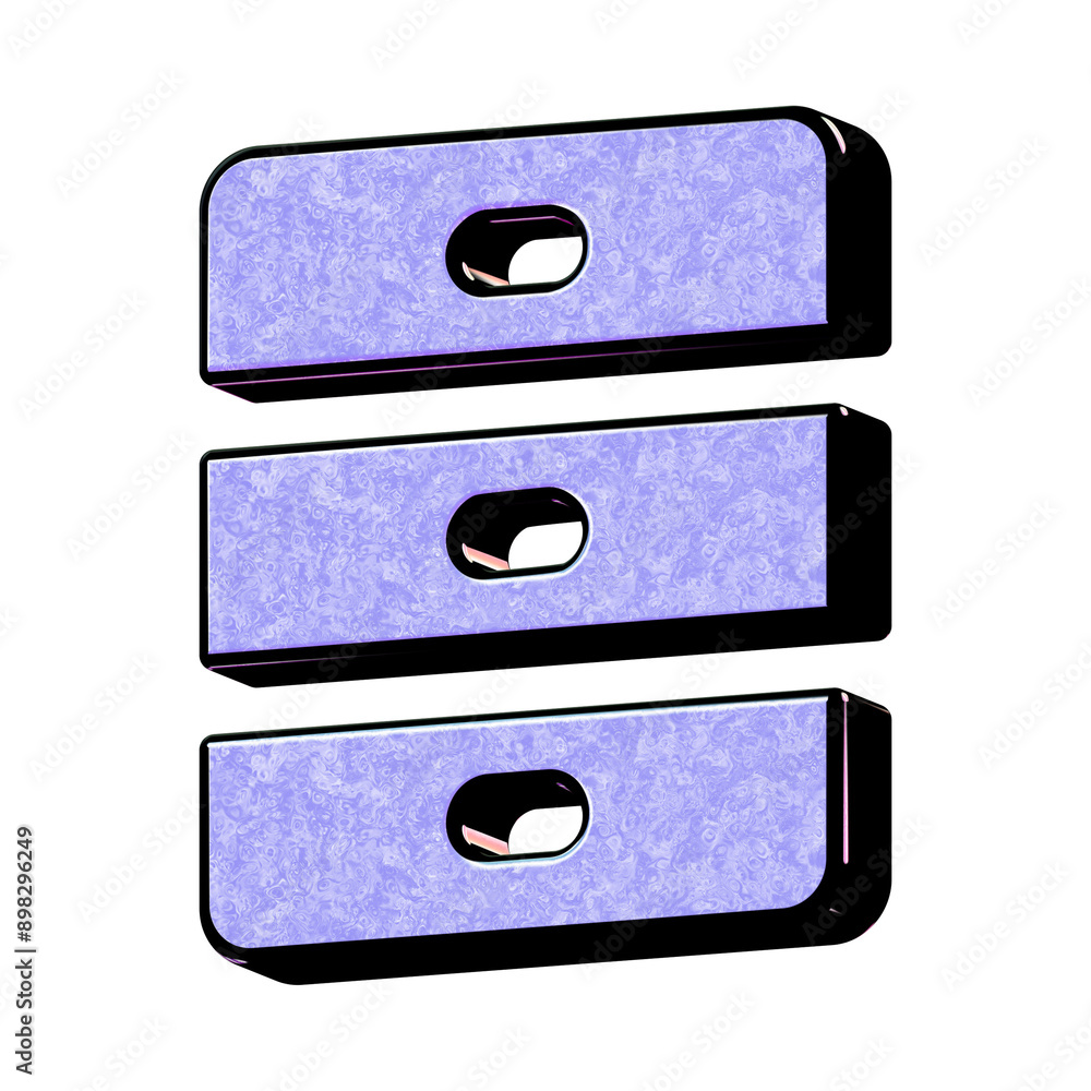 A stunning 3D icon with an elegant space texture,  perfect for adding sophistication to any project