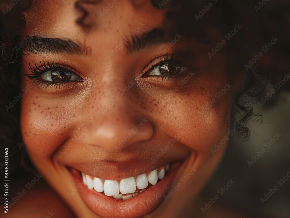 Close-up portrait of a woman with distinctive freckles on her face Close-up portrait of a woman with distinctive freckles on her face