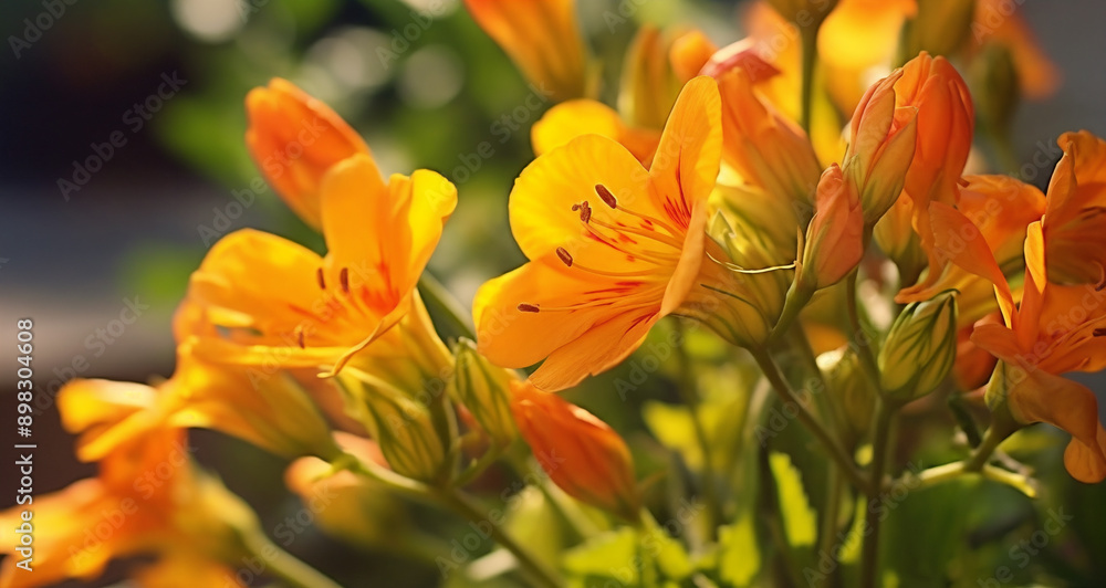 a close up of a bunch of flowers with a blurry background of leaves and flowers in the background a close up of a bunch of flowers with a blurry background of leaves and flowers in the background