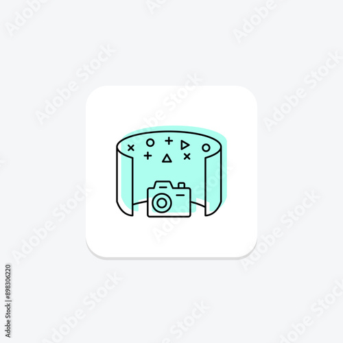 Perspective color shadow thinline icon , vector, pixel perfect, illustrator file