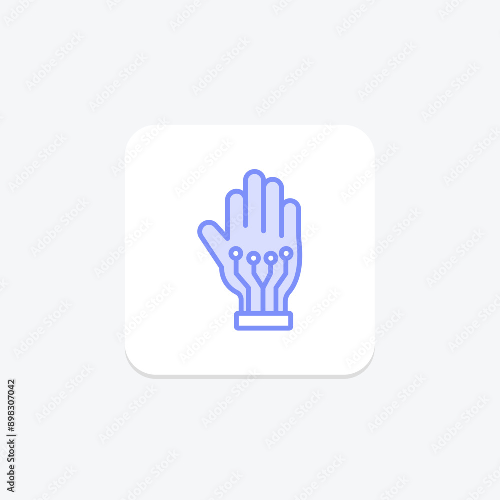 Wired Gloves duotone line icon , vector, pixel perfect, illustrator file Wired Gloves duotone line icon , vector, pixel perfect, illustrator file