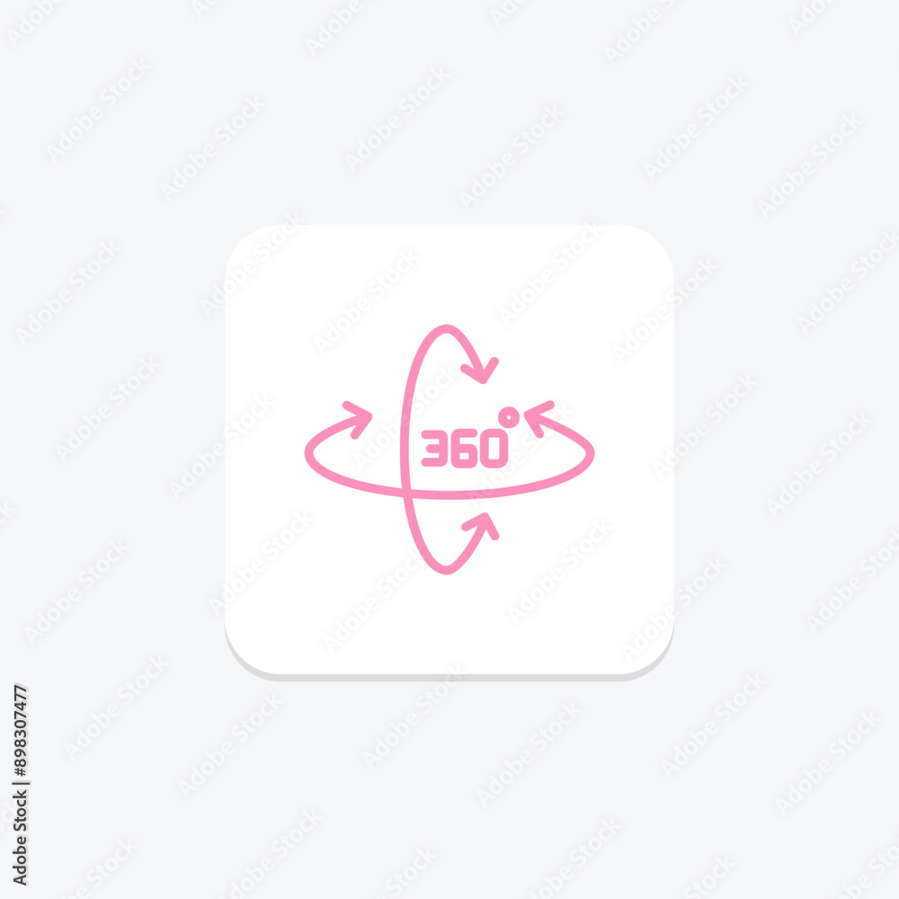 360 Degree Rotate duotone line icon , vector, pixel perfect, illustrator file 360 Degree Rotate duotone line icon , vector, pixel perfect, illustrator file