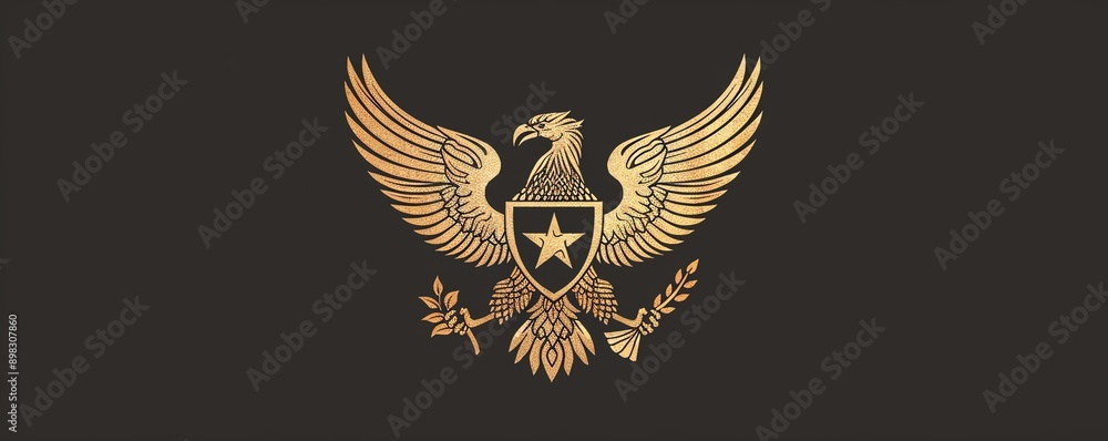 Historical crest, ancient family, flat design illustration Historical crest, ancient family, flat design illustration