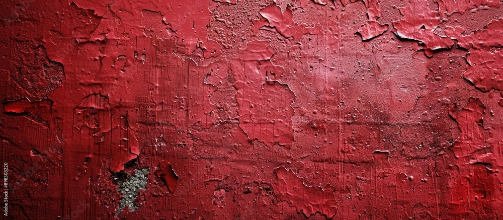 Obraz premium Closeup of a red textured wall with grunge providing copy space image