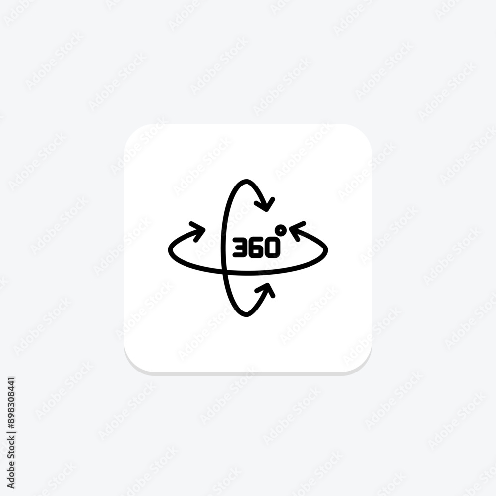 360 Degree Rotate line icon , vector, pixel perfect, illustrator file 360 Degree Rotate line icon , vector, pixel perfect, illustrator file