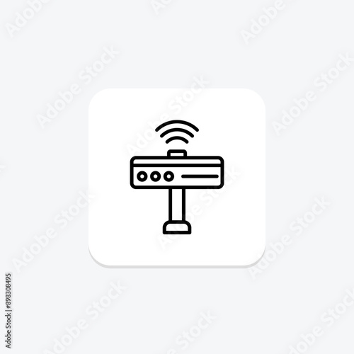 Kinect line icon , vector, pixel perfect, illustrator file