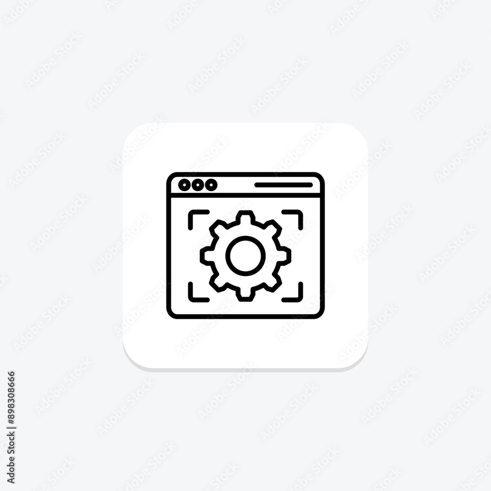 Browser Setting line icon , vector, pixel perfect, illustrator file Browser Setting line icon , vector, pixel perfect, illustrator file