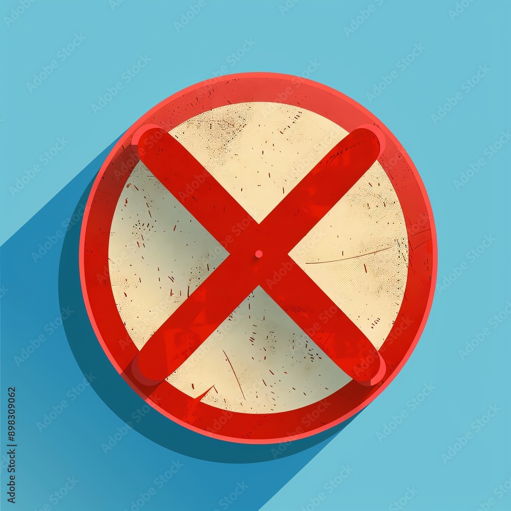 No entry sign, prohibition circle, flat design illustration No entry sign, prohibition circle, flat design illustration