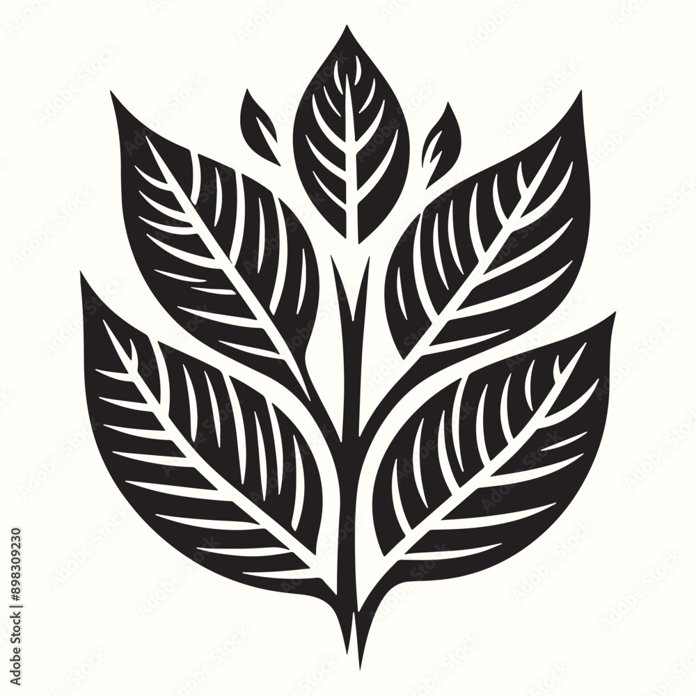 Leaf Silhouette Vector Illustration Design Leaf Silhouette Vector Illustration Design