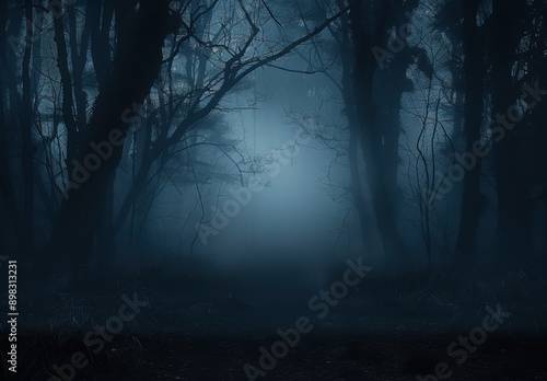 Misty Forest at Dusk