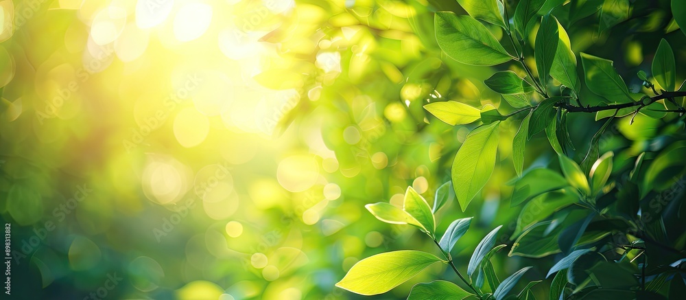 Blurred foliage and sunlight create a scenic background for your text or advertisement with available copy space image Blurred foliage and sunlight create a scenic background for your text or advertisement with available copy space image