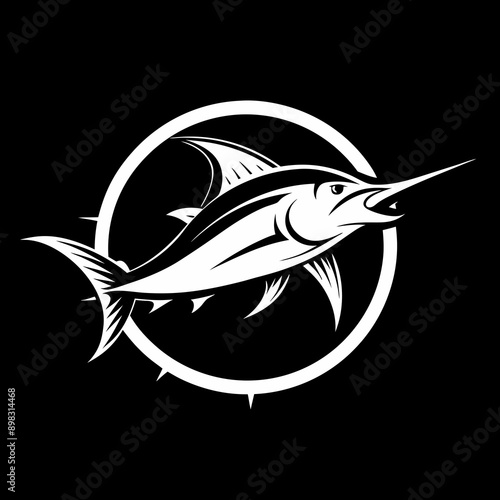 Marlin fish icon vecor