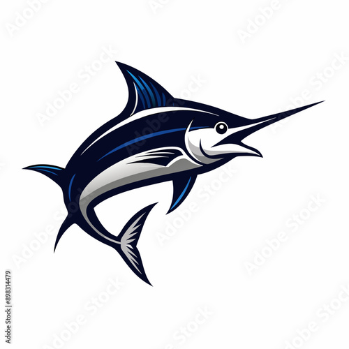 Marlin fish icon vecor