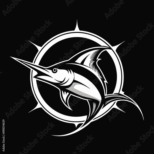 Marlin fish icon vecor