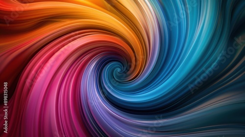 Colorful Swirl. Three-Dimensional Abstract Art Design Element for Posters and Banners