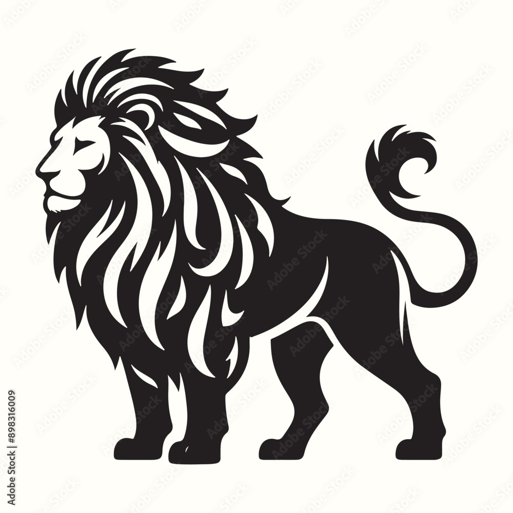 Lion Silhouette Vector Illustration Design Lion Silhouette Vector Illustration Design