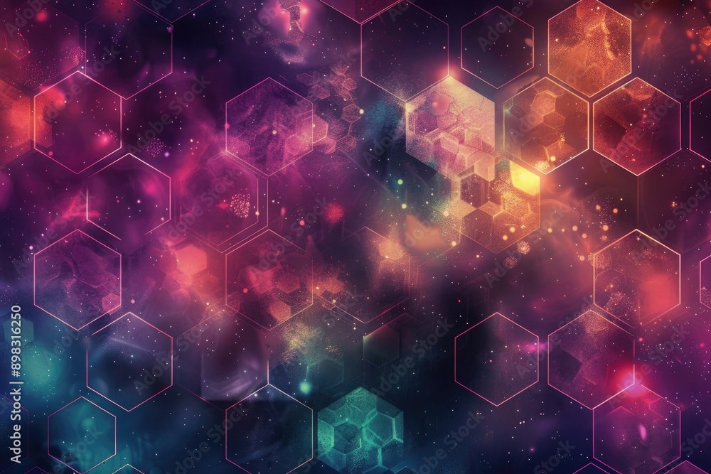 Eye-catching wallpaper with a colorful hexagonal pattern in various shades, Vibrant hexagon wallpaper, AI generated Eye-catching wallpaper with a colorful hexagonal pattern in various shades, Vibrant hexagon wallpaper, AI generated