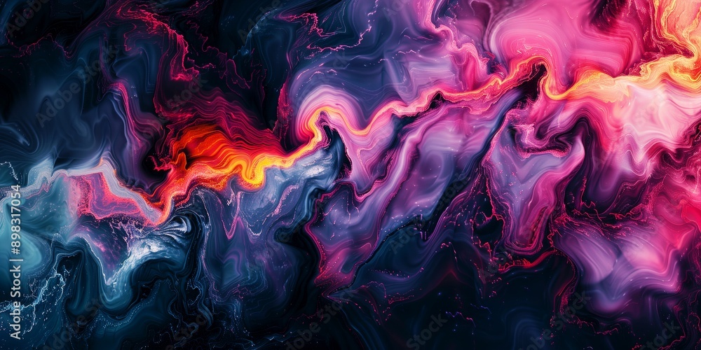 High-end abstract, vibrant swirling colors of red, pink, and blue in a dynamic composition High-end abstract, vibrant swirling colors of red, pink, and blue in a dynamic composition