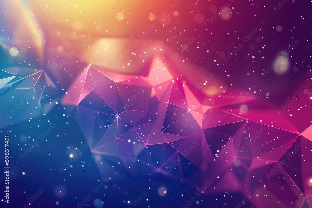 Vibrant polygonal background, AI generated Vibrant polygonal background, AI generated