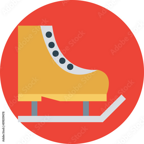Skates Shoes vector icon in rounded style 