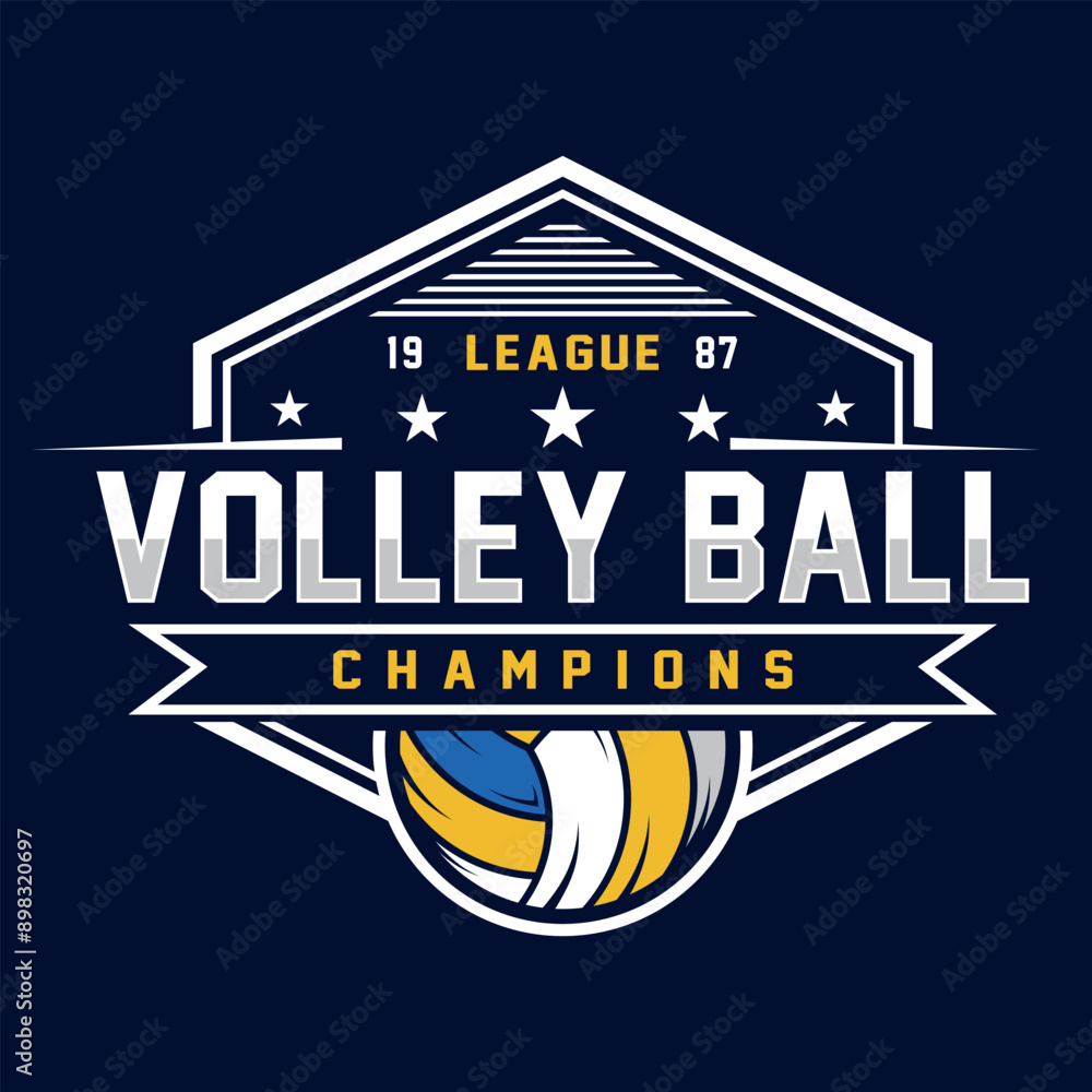 Volleyball sport logo design vector illustration Volleyball sport logo design vector illustration