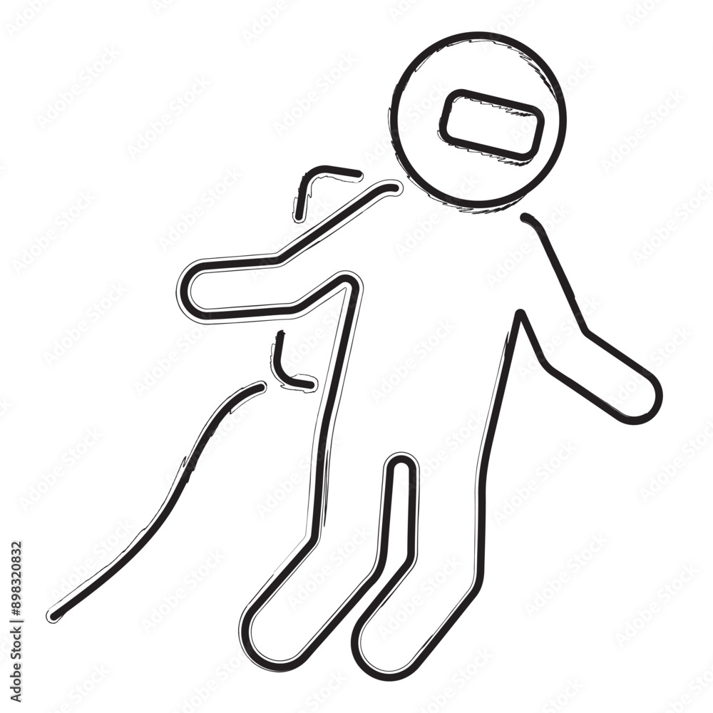 astronaut brush strokes on a white background. Vector illustration. astronaut brush strokes on a white background. Vector illustration.